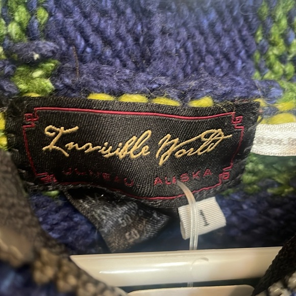 Handknit Invisiblele world toddler sweater. Alpaca Gorgeous colors. Warm, soft - Picture 2 of 4